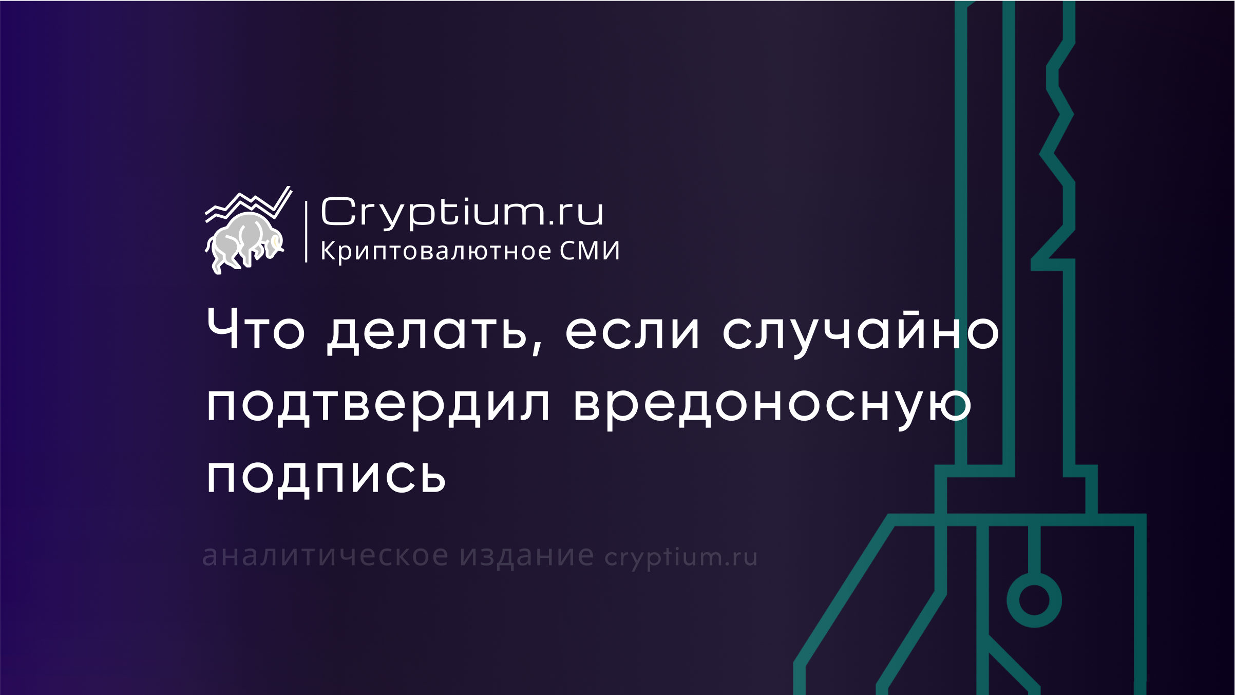 Подтвердил вредоносную подпись: что делать и как спасти оставшиеся активы — обложка разбора Cryptium