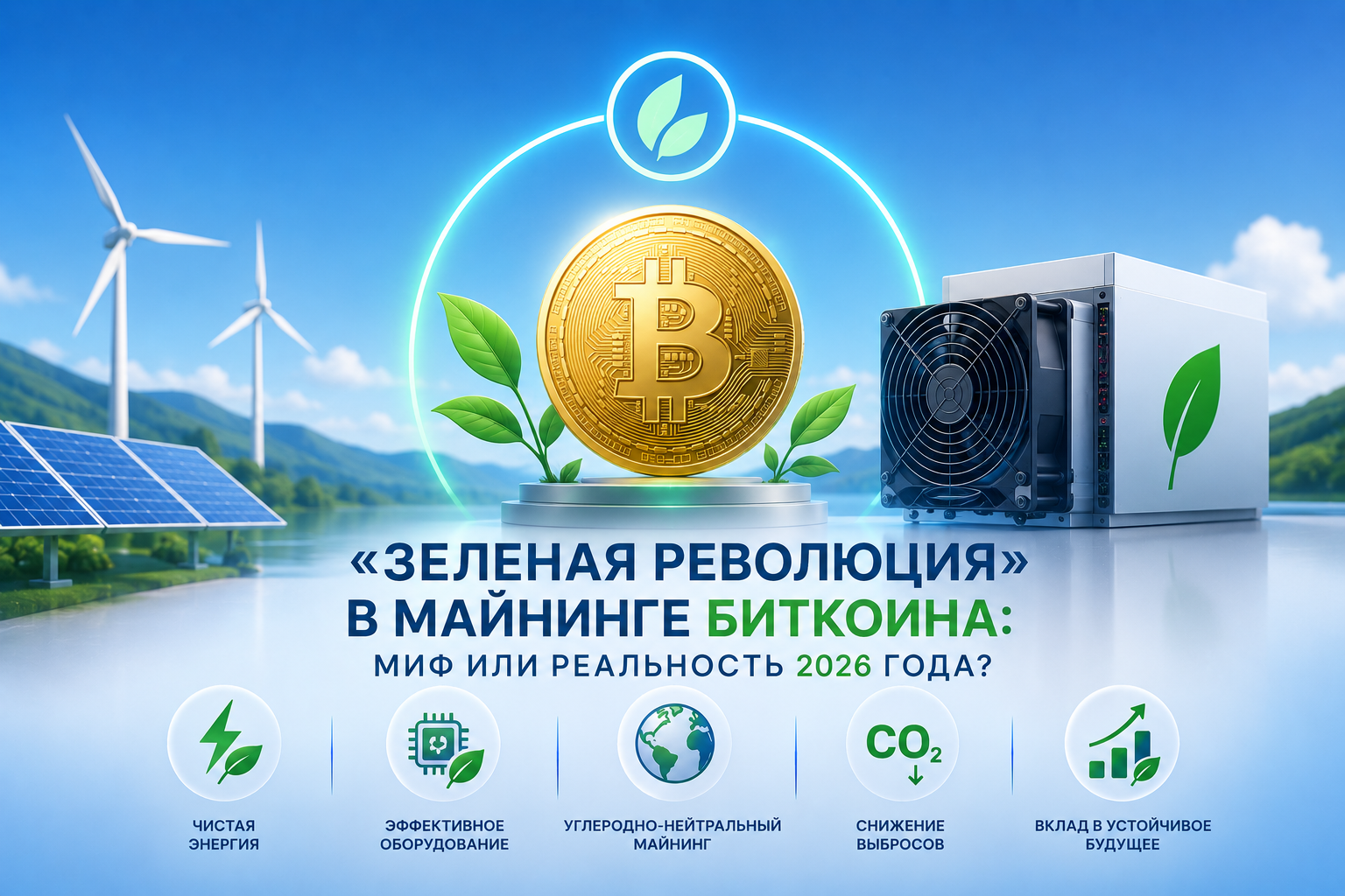 «Зелёная революция» в майнинге Bitcoin: миф или реальность 2026 года
