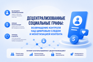 Децентрализованные социальные графы: контроль над цифровым следом и монетизацией — обложка разбора Cryptium