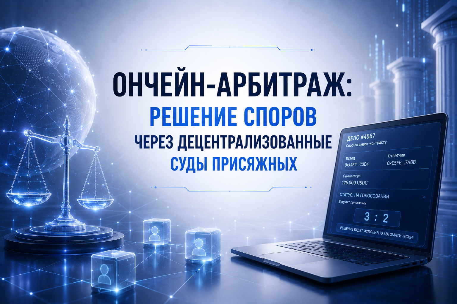 Ончейн-арбитраж: решение споров через децентрализованные суды присяжных вместо традиционной юстиции