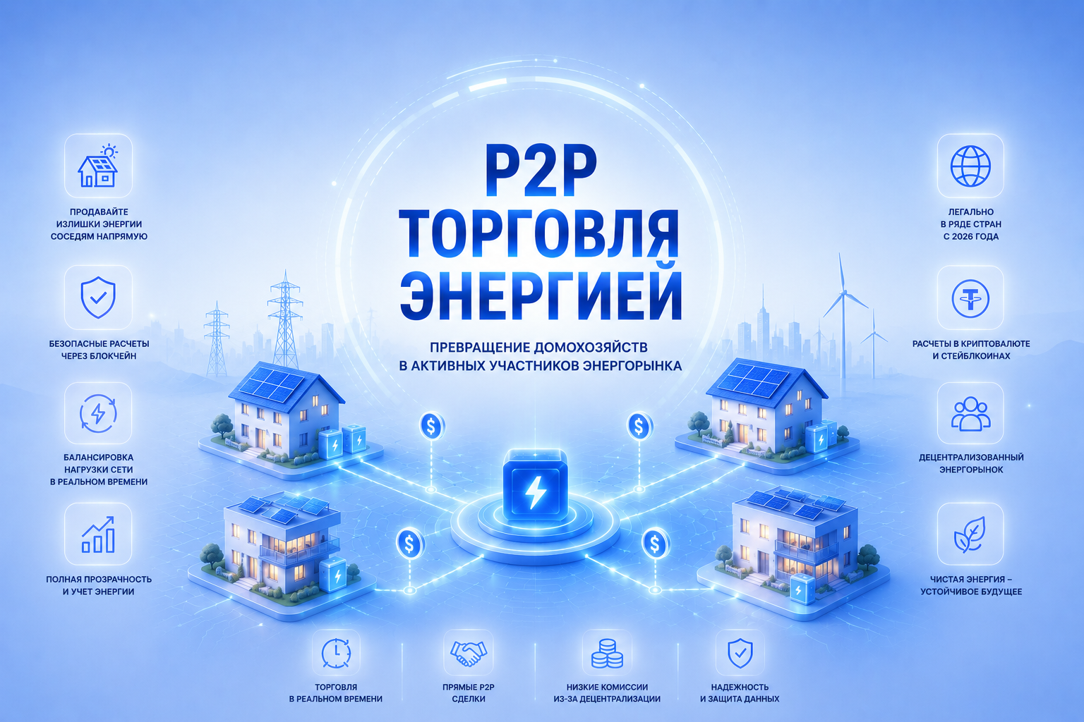 P2P торговля энергией: превращение домохозяйств в активных участников энергорынка