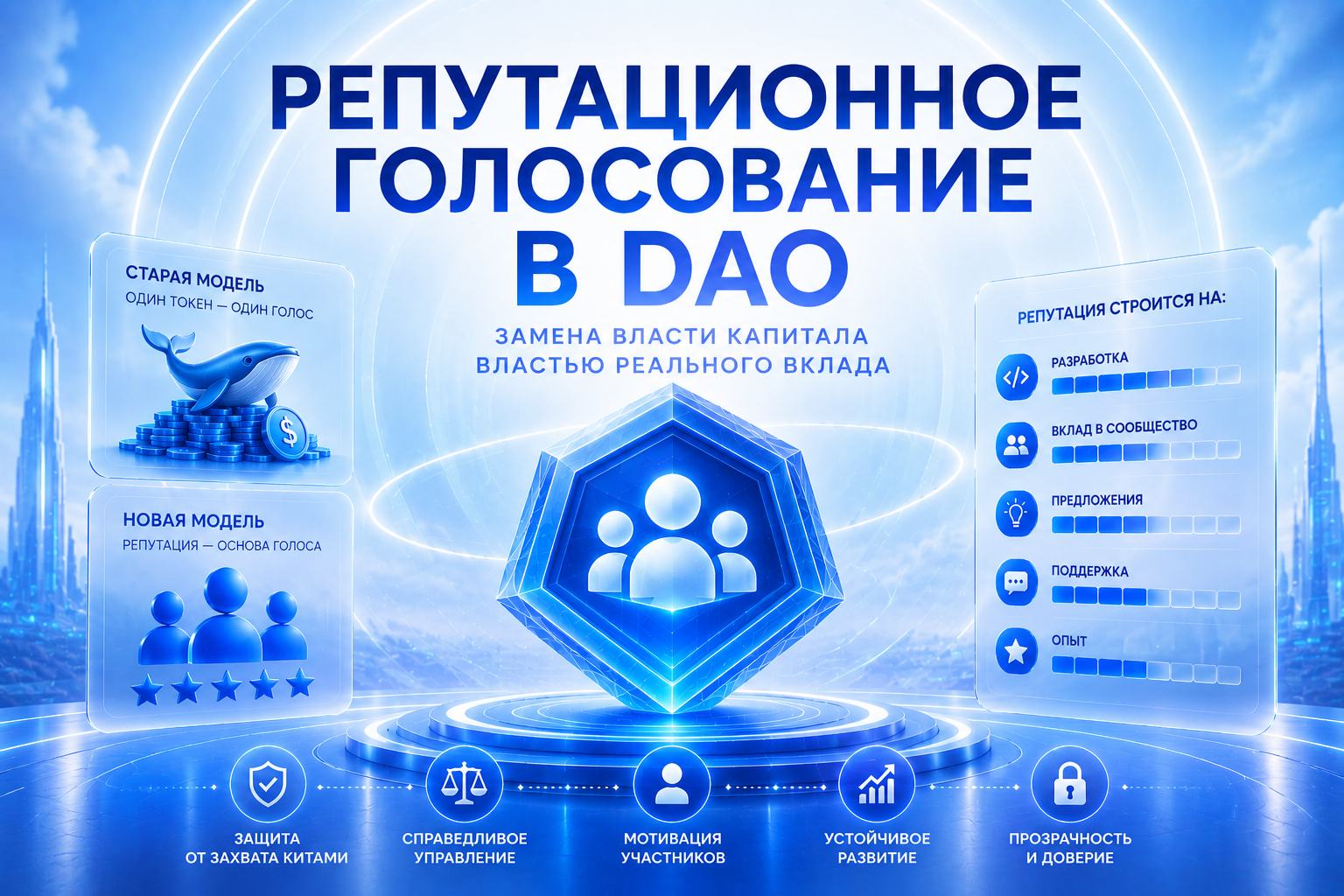 Репутационное голосование в DAO: замена власти капитала властью реального вклада в развитие проектов