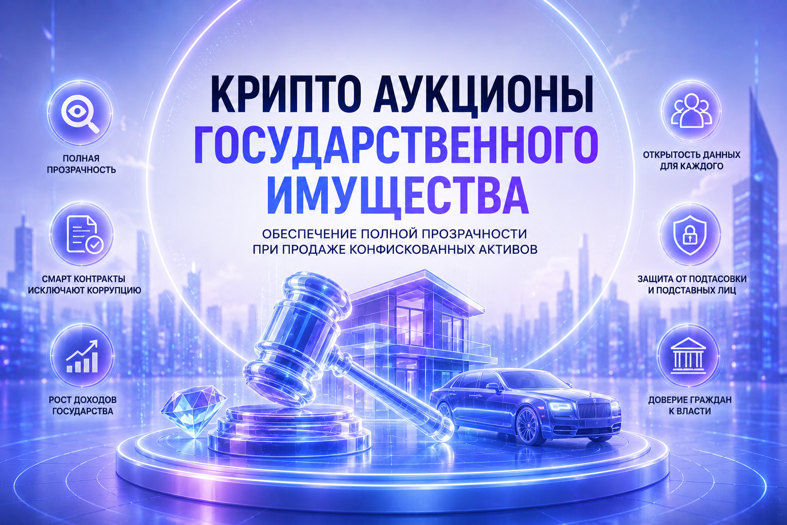 Крипто-аукционы государственного имущества: обеспечение полной прозрачности при продаже конфискованных активов