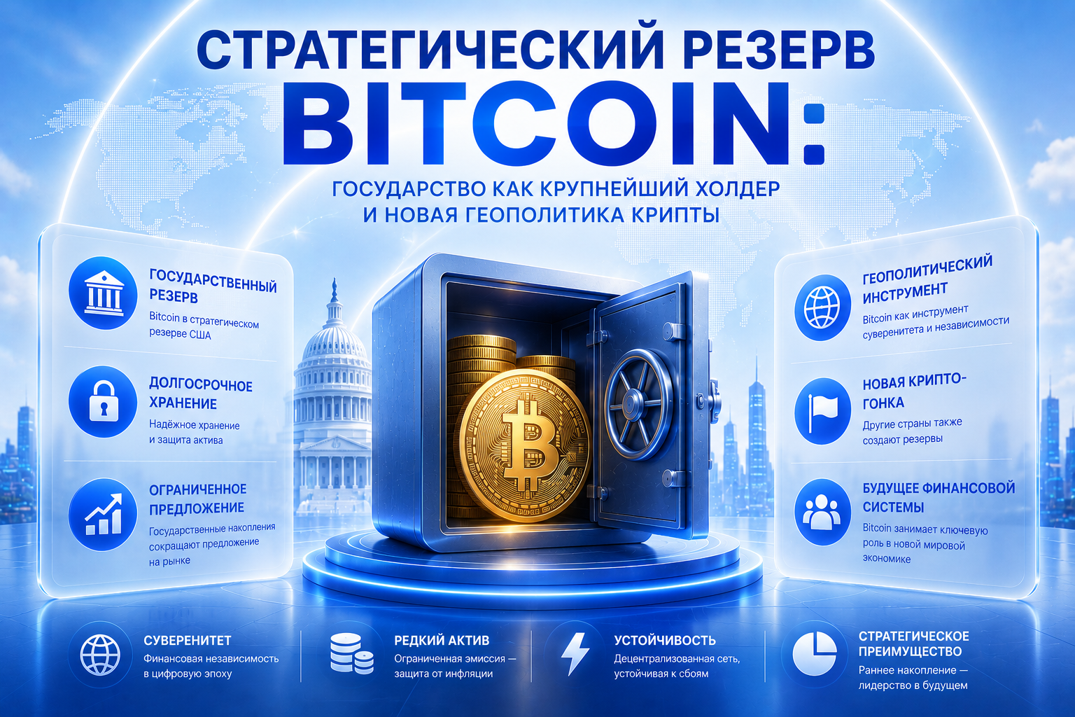 Стратегический резерв Bitcoin: государство как крупнейший холдер и новая геополитика крипты