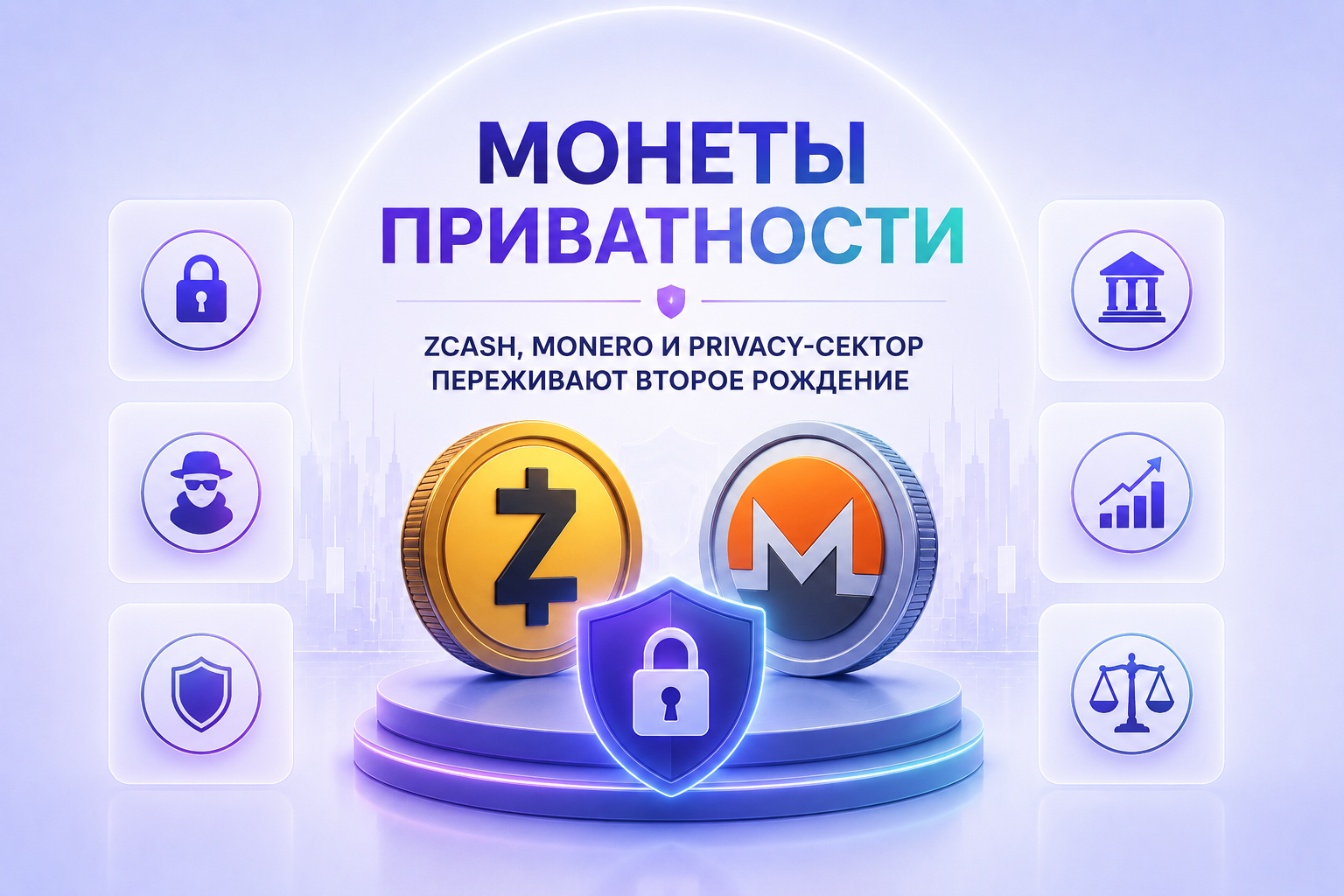 Монеты приватности: Zcash, Monero и privacy-сектор переживают второе рождение