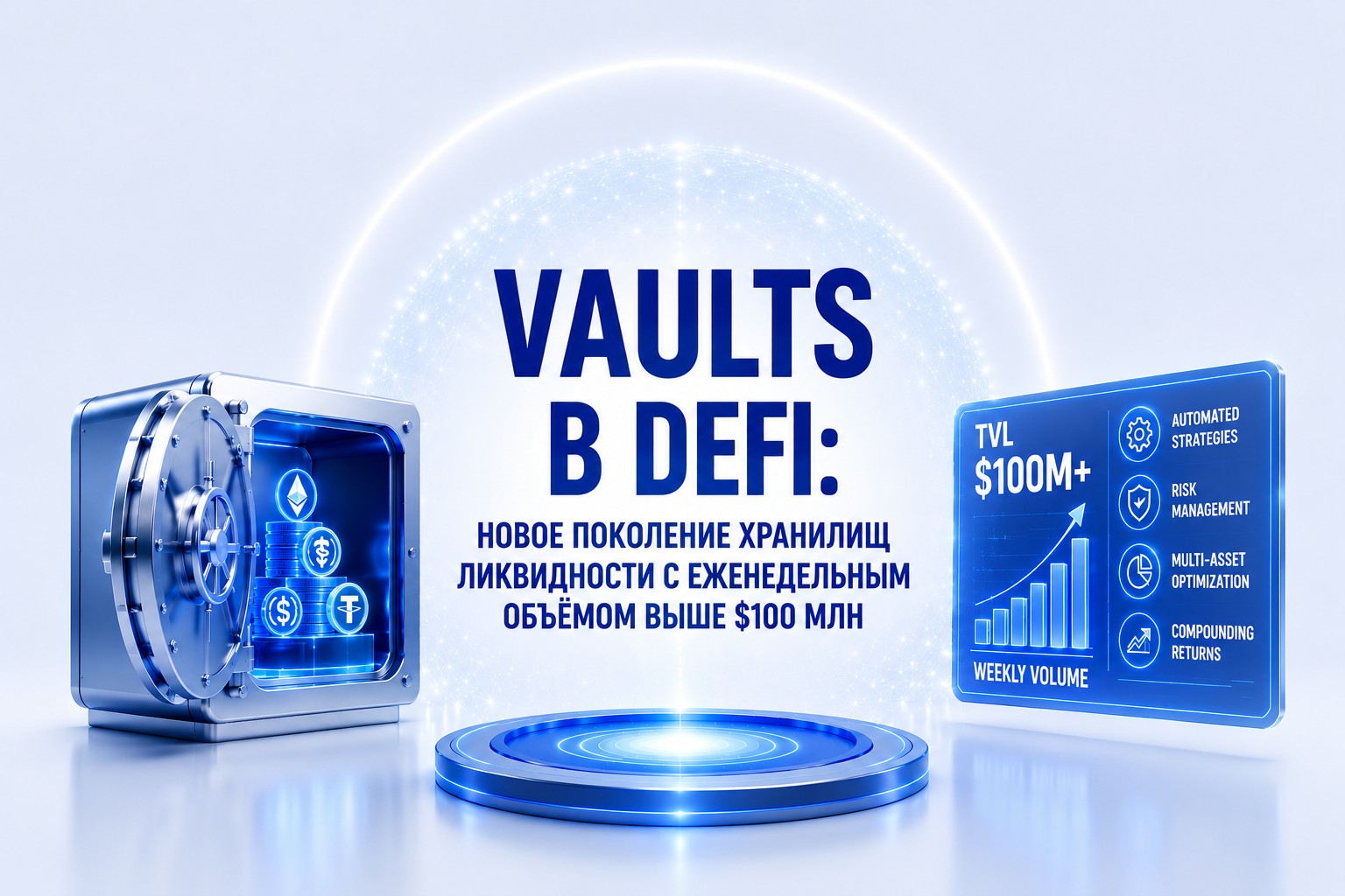 Vaults в DeFi: новое поколение хранилищ ликвидности с еженедельным объёмом выше $100 млн