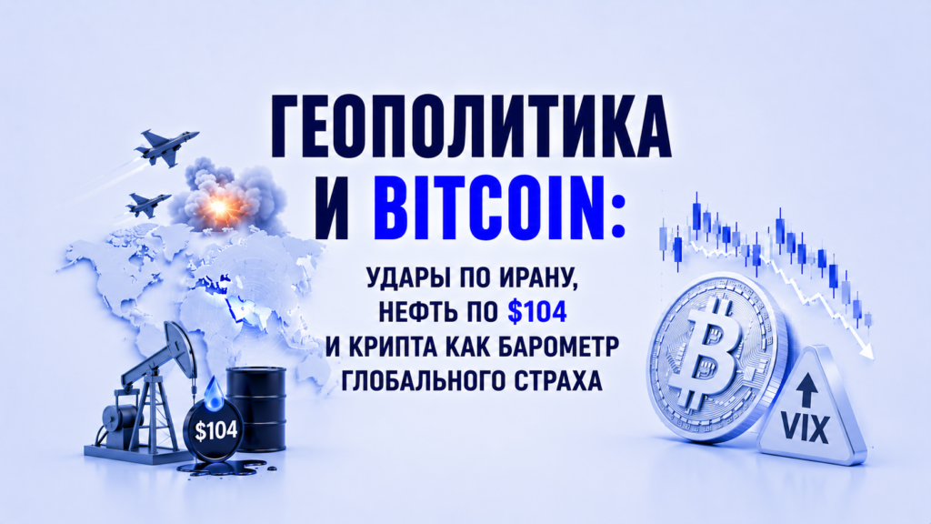 Геополитика и Bitcoin: удары по Ирану, нефть по $104 и крипта как барометр глобального страха