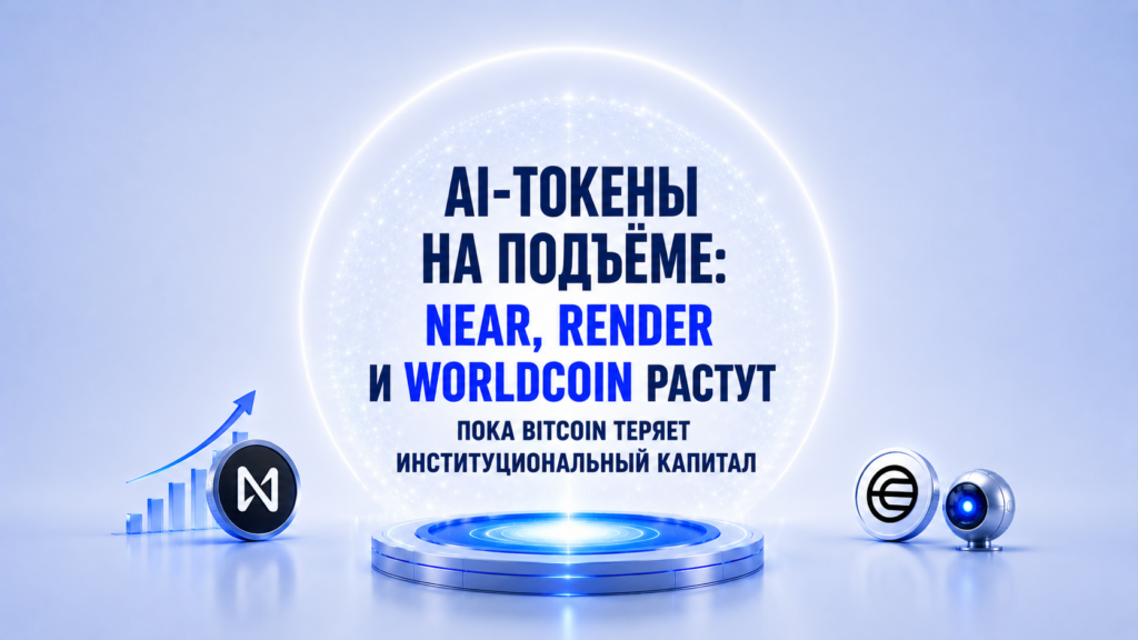 AI-токены на подъёме: NEAR, Render и Worldcoin растут пока Bitcoin теряет институциональный капитал