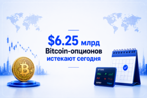 $6.25 млрд Bitcoin-опционов истекают сегодня — BTC ниже max pain $75K, быки теряют $126 млн