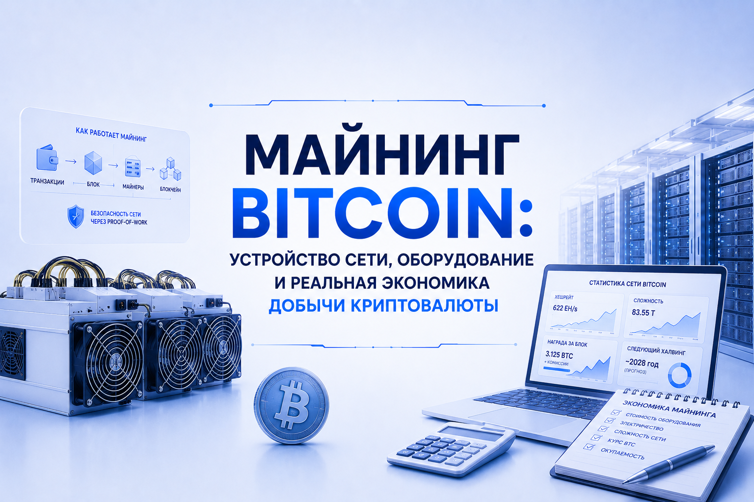 Майнинг Bitcoin: устройство сети, оборудование и реальная экономика добычи криптовалюты