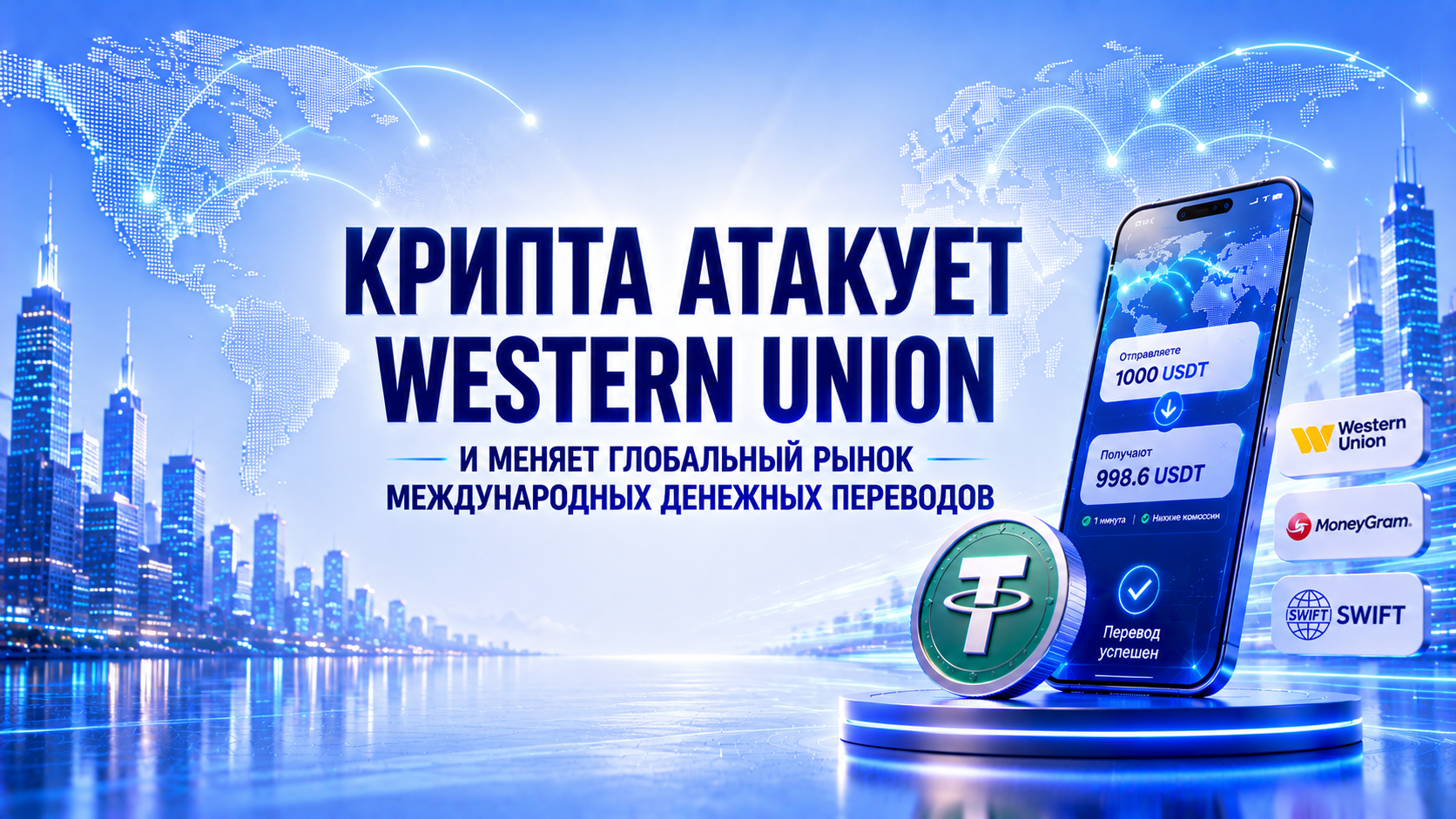 Крипта атакует Western Union и меняет глобальный рынок международных денежных переводов