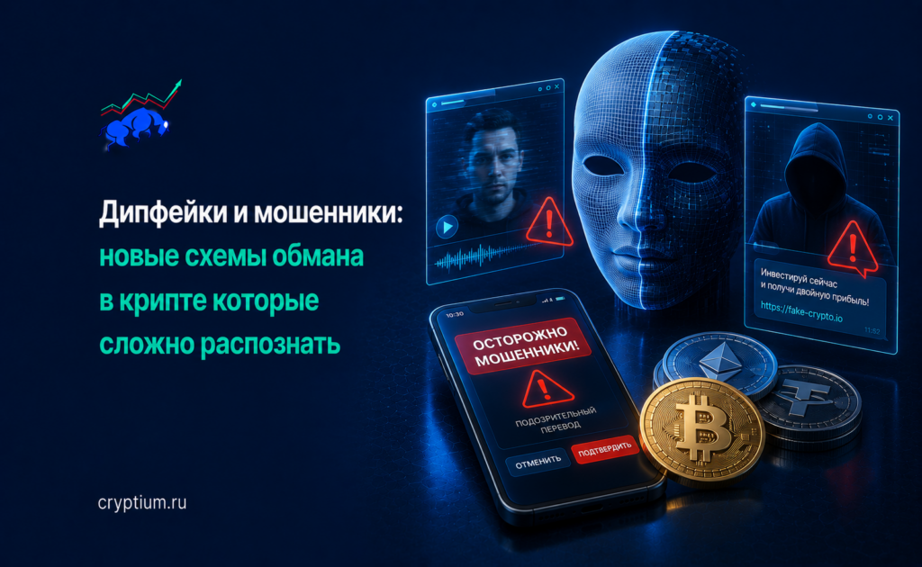Дипфейки и мошенники: новые AI-схемы обмана в крипте которые сложно распознать