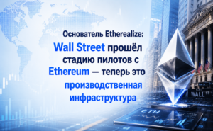 Основатель Etherealize: Wall Street прошёл стадию пилотов с Ethereum — теперь это производственная инфраструктура