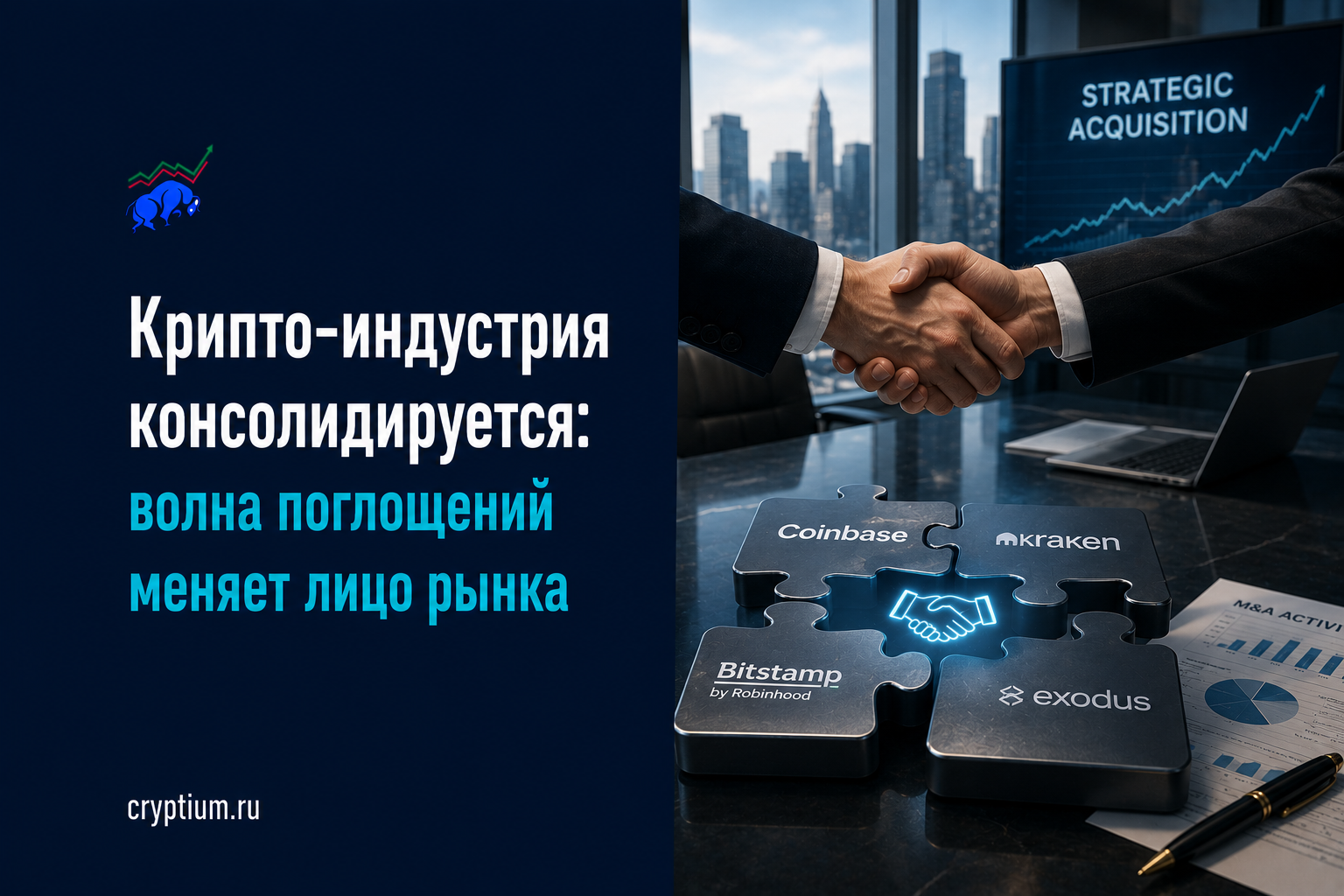 Крипто-индустрия консолидируется: волна поглощений меняет лицо рынка