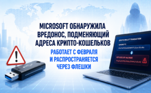 Microsoft обнаружила вредоносное ПО, подменяющие адреса крипто-кошельков — работает с февраля и распространяется через флешки
