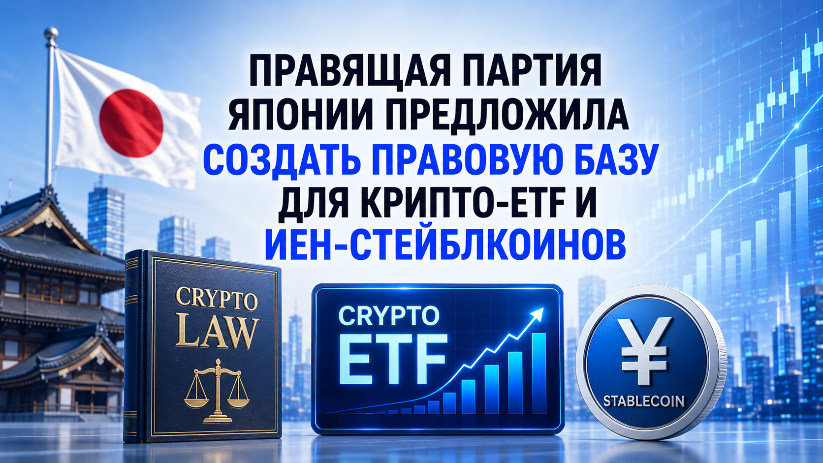 Правящая партия Японии предложила создать правовую базу для крипто-ETF и иен-стейблкоинов