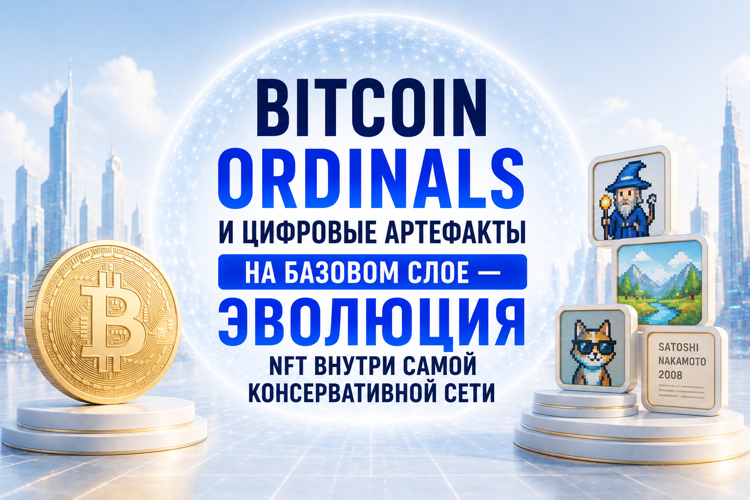 Bitcoin Ordinals и цифровые артефакты на базовом слое: эволюция NFT внутри самой консервативной сети