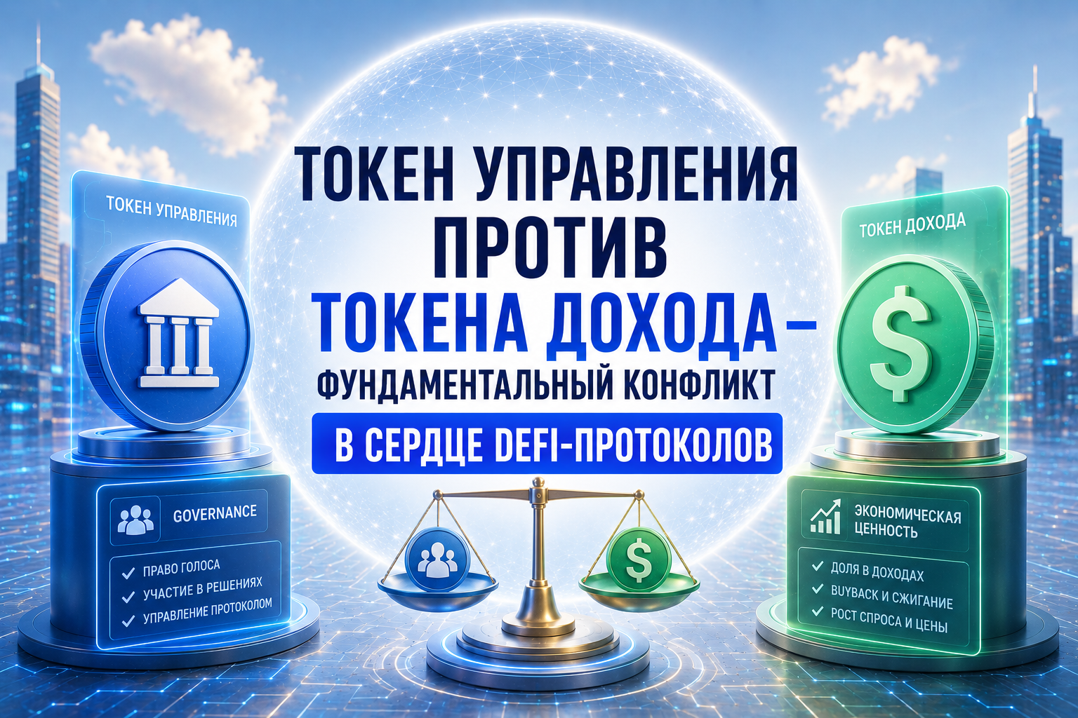 Токен управления против токена дохода: фундаментальный конфликт в сердце DeFi-протоколов
