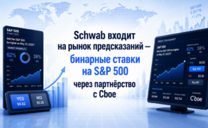 Schwab входит на рынок предсказаний — бинарные ставки на S&P 500 через партнёрство с Cboe