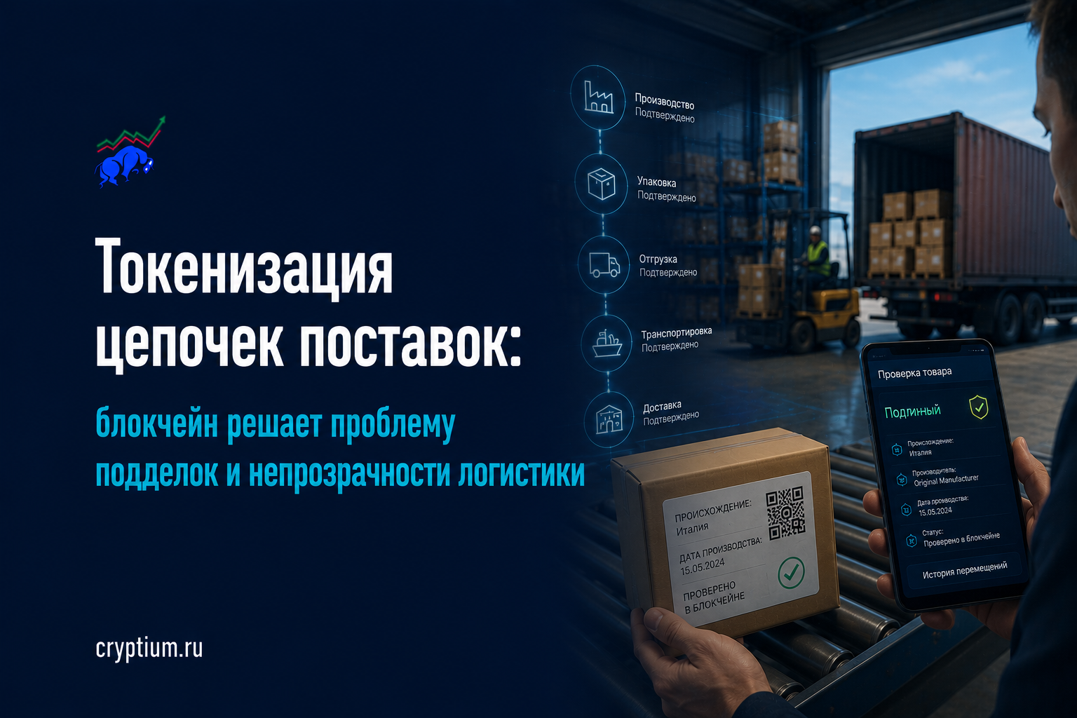 Токенизация цепочек поставок: блокчейн решает проблему подделок и непрозрачности логистики