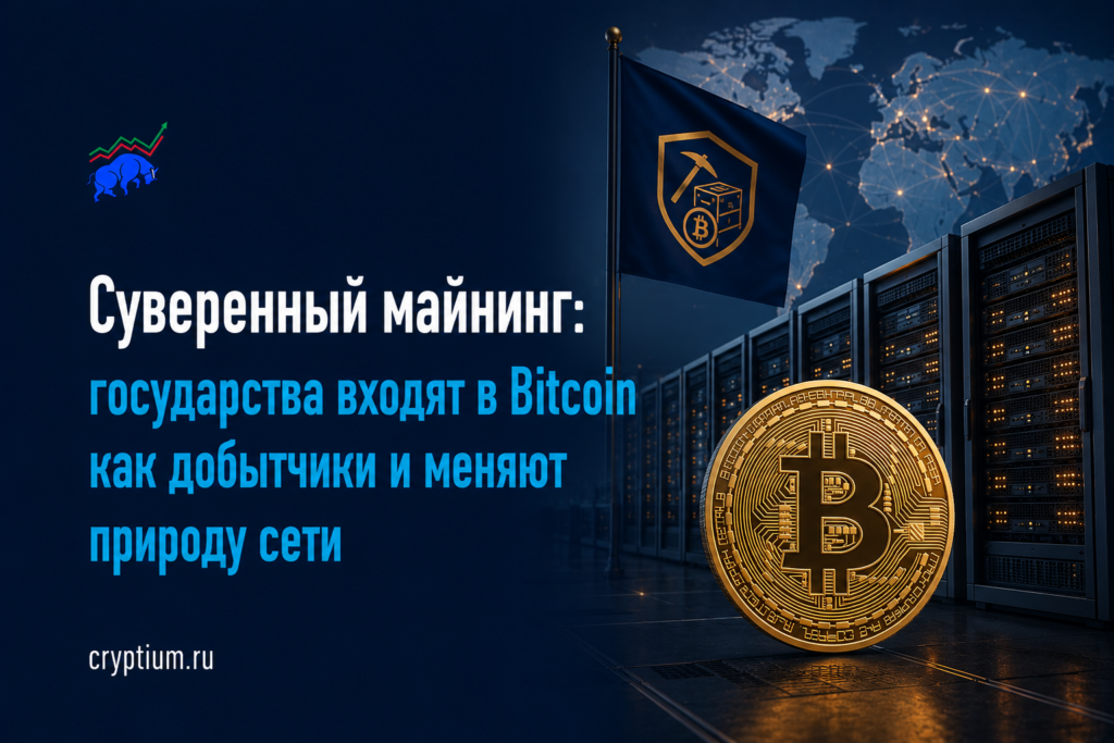 Суверенный майнинг: государства входят в Bitcoin как добытчики и меняют природу сети