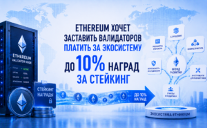 Ethereum хочет заставить валидаторов платить за экосистему — до 10% наград за стейкинг