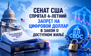 Сенат США спрятал 4-летний запрет на цифровой доллар в закон о доступном жильё