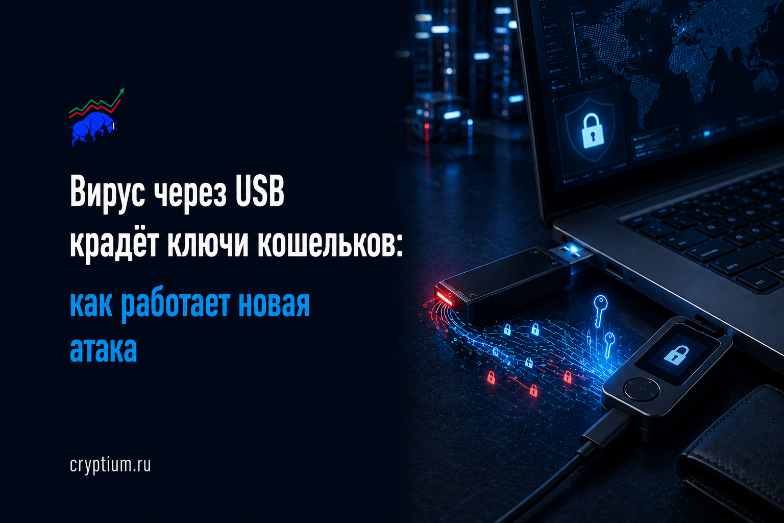 Вирус через USB крадёт ключи кошельков: как работает новая атака