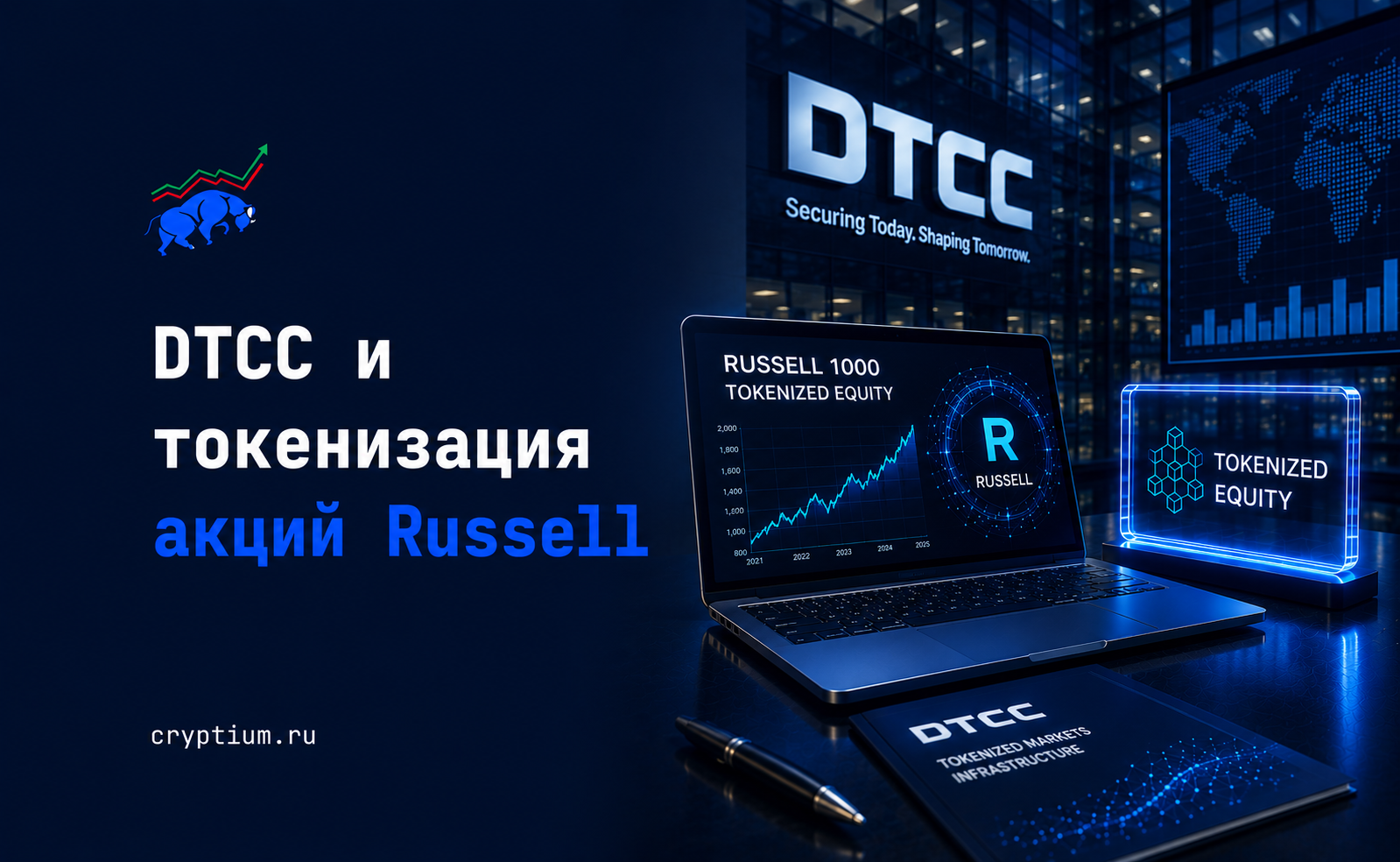 DTCC и токенизация акций Russell: фондовый рынок США переезжает на блокчейн