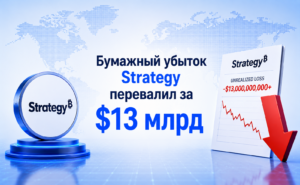 Бумажный убыток Strategy превысил тринадцать миллиардов и обогнал капитализацию сотен токенов