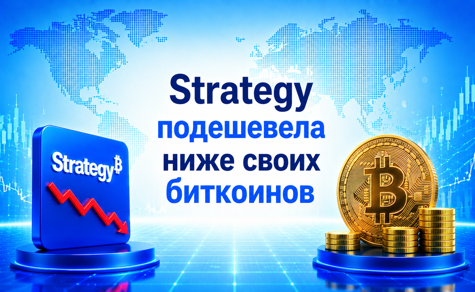 Премия Strategy исчезла — компания стоит дешевле собственных биткоинов
