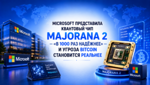 Microsoft представила квантовый чип Majorana 2 — «в 1000 раз надёжнее» и угроза Bitcoin становится реальнее