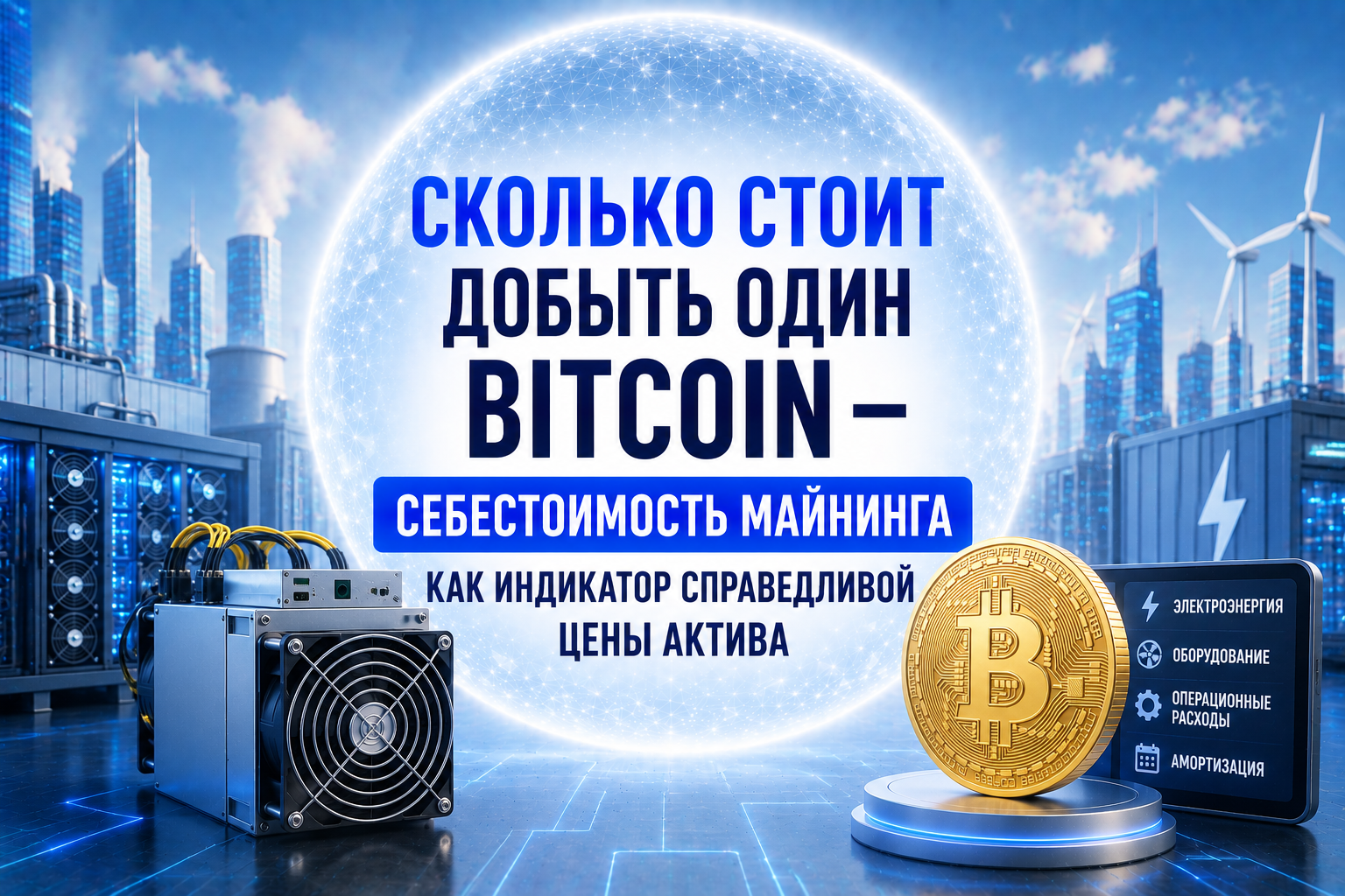 Сколько стоит добыть один Bitcoin: себестоимость майнинга как индикатор справедливой цены актива