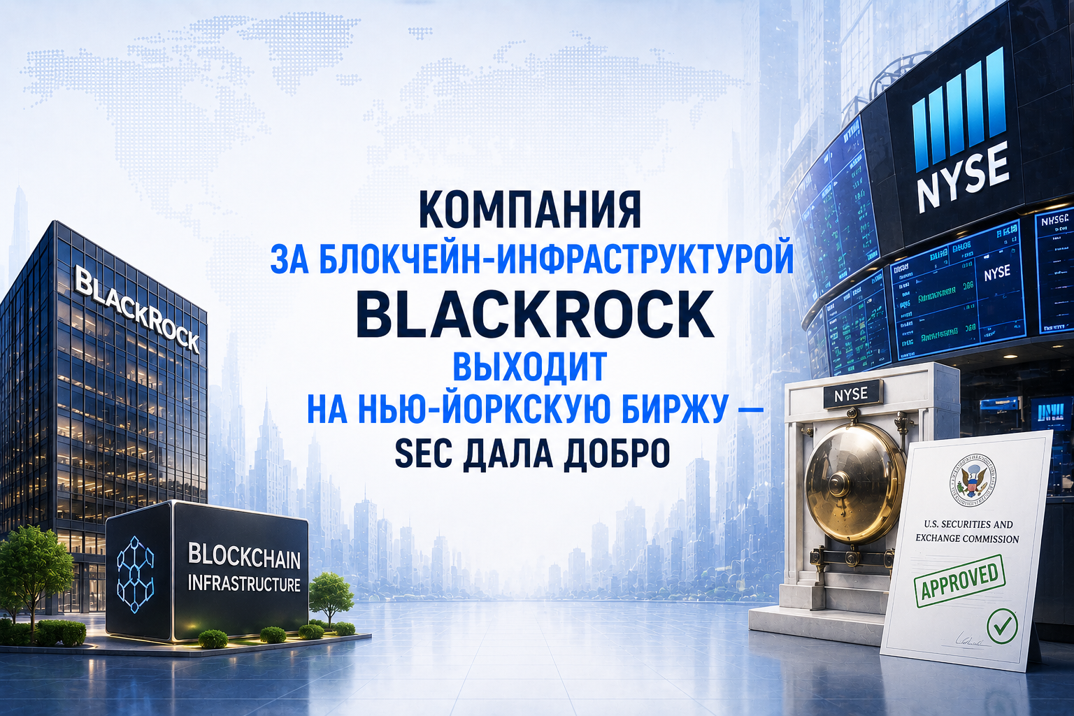Компания за блокчейн-инфраструктурой BlackRock выходит на Нью-Йоркскую биржу — SEC дала добро