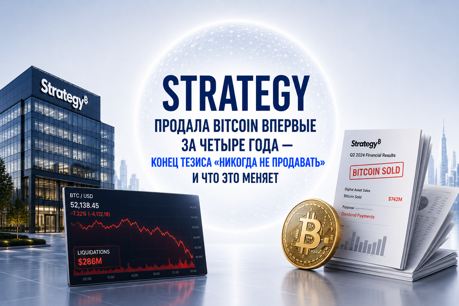 Strategy продала Bitcoin впервые с 2022 года: конец тезиса «никогда не продавать» и что это меняет