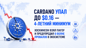 Cardano упал до $0.16 — 4-летний минимум. Хоскинсон взял паузу и предупредил о волне провалов в экосистеме