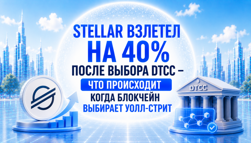 Stellar взлетел на 80% после выбора DTCC: что происходит когда блокчейн выбирает Уолл-стрит