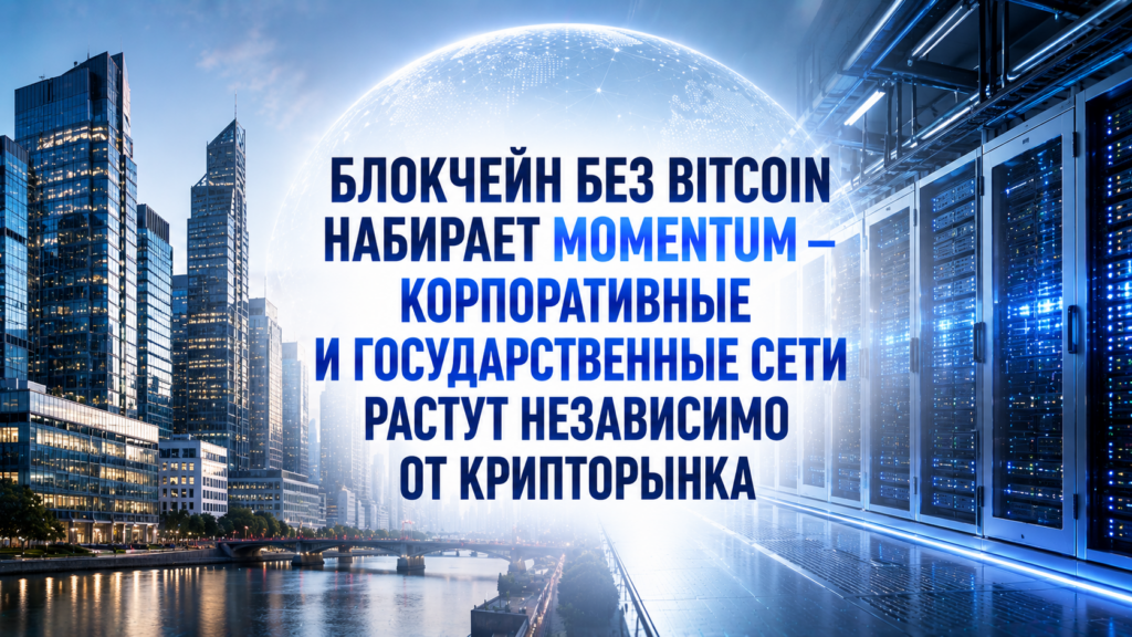 Блокчейн без Bitcoin набирает momentum: корпоративные и государственные сети растут независимо от крипторынка