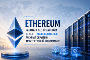 Ethereum работает без остановки 10 лет — исследователь EF раскрыл скрытый архитектурный компромисс