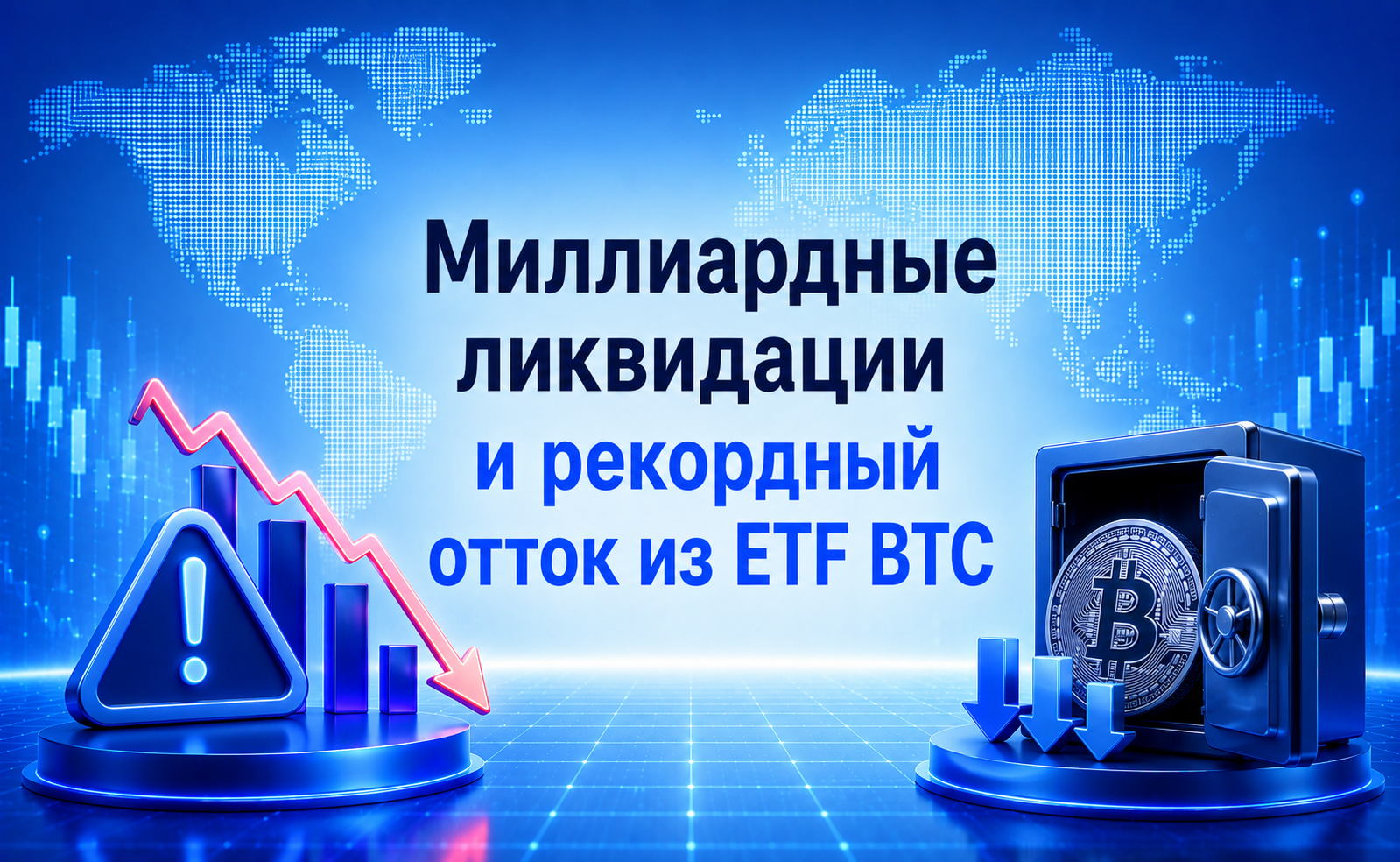Bitcoin не удержал шестьдесят тысяч — миллиардные ликвидации и рекордный отток из ETF