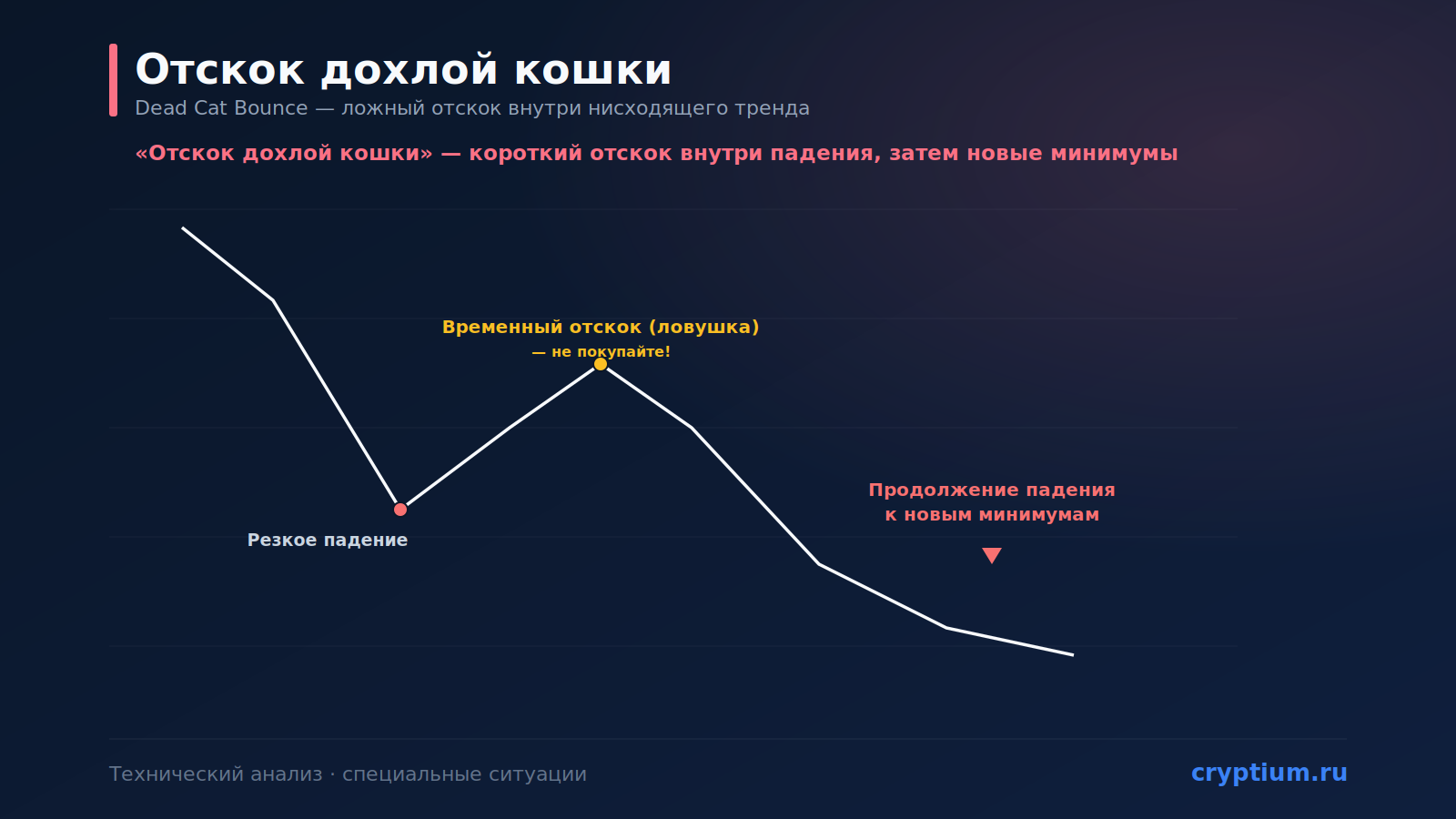 Паттерн «Отскок дохлой кошки» (Dead Cat Bounce): ложный отскок