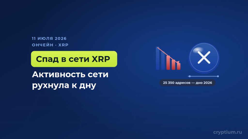 Активность сети XRP рухнула до годового минимума, но цена держится