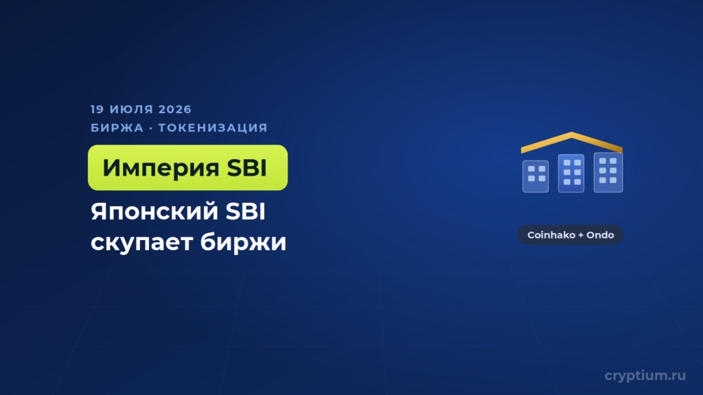 Японский SBI скупает биржи Азии и строит трансграничную империю цифровых активов