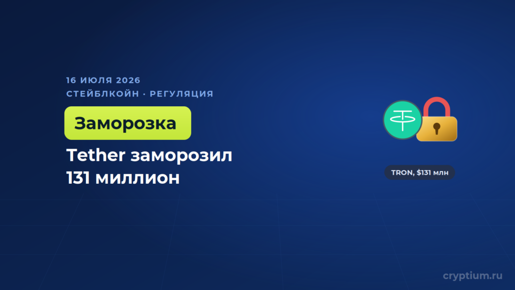 США внесли в санкции четыре кошелька ЦБ Ирана, а Tether заморозил на них 131 миллион