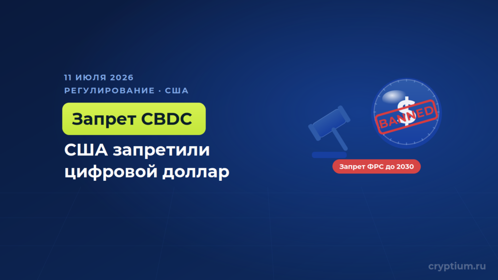 В США вступил в силу четырёхлетний запрет на цифровой доллар