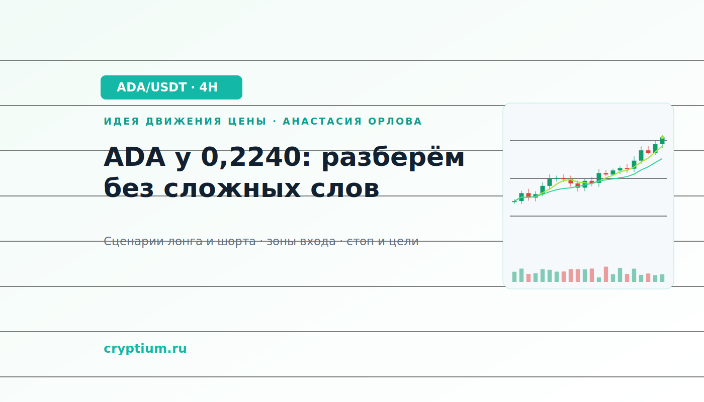 Баннер идеи ADA/USDT — ADA у 0,2240: разберём без сложных слов