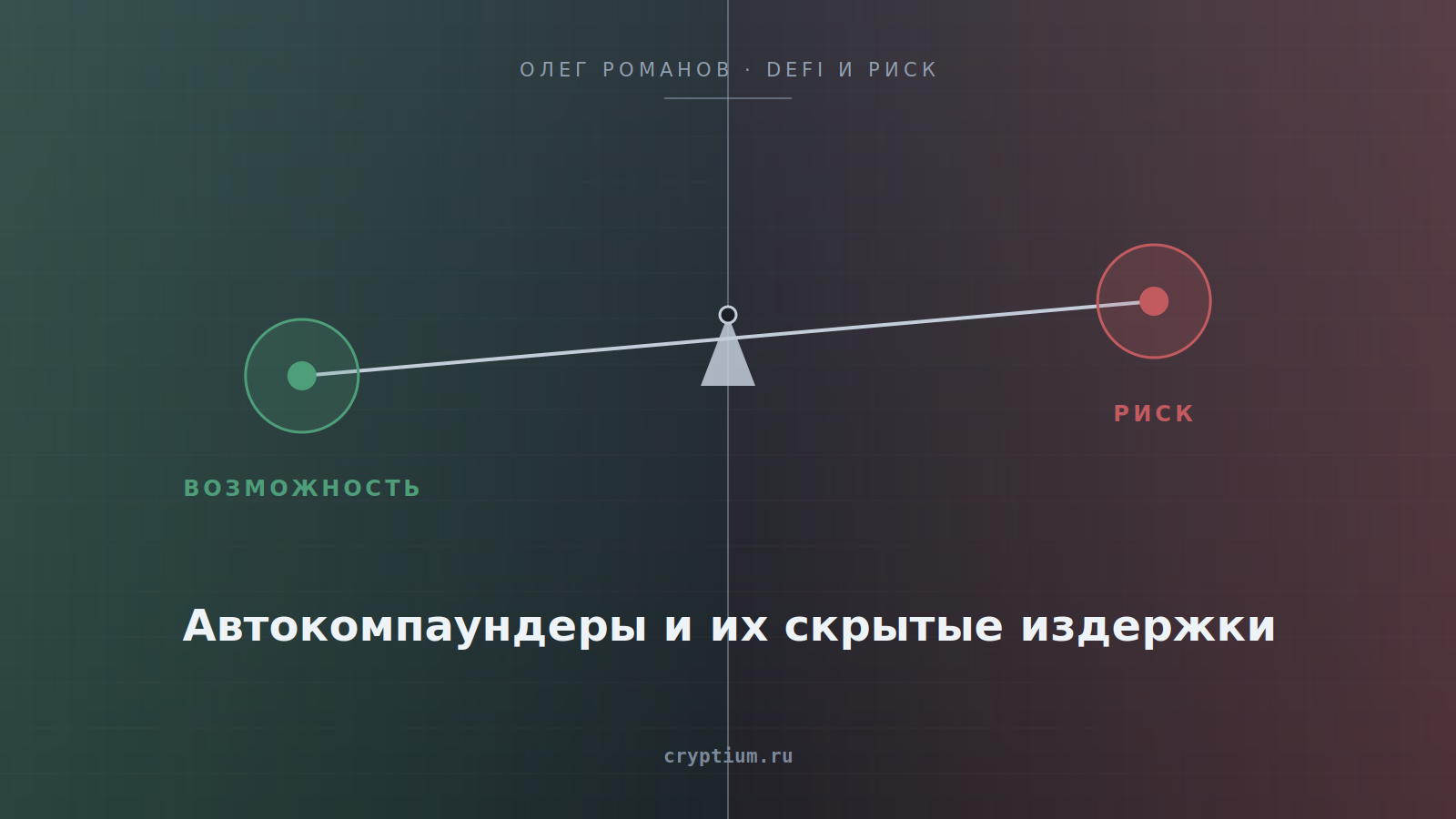 Схема весов возможности и риска — обложка статьи об автокомпаундерах