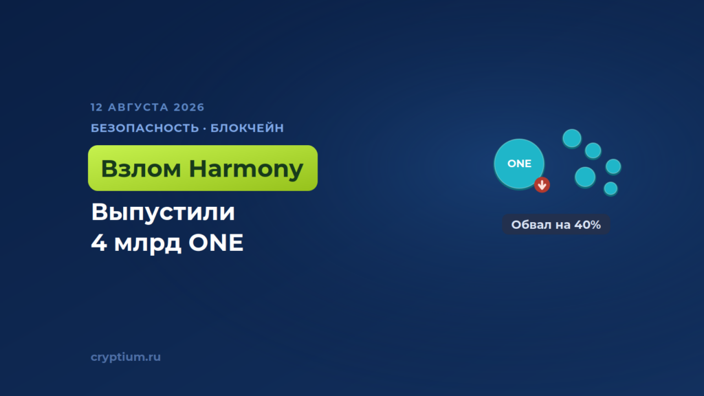 Блокчейн Harmony взломан: злоумышленник выпустил 4 миллиарда токенов ONE