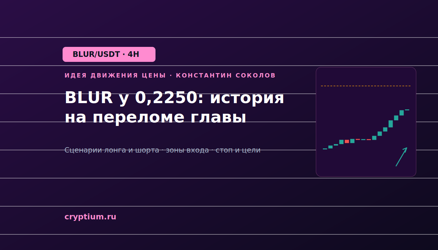 Баннер идеи BLUR/USDT — BLUR у 0,2250: история на переломе главы