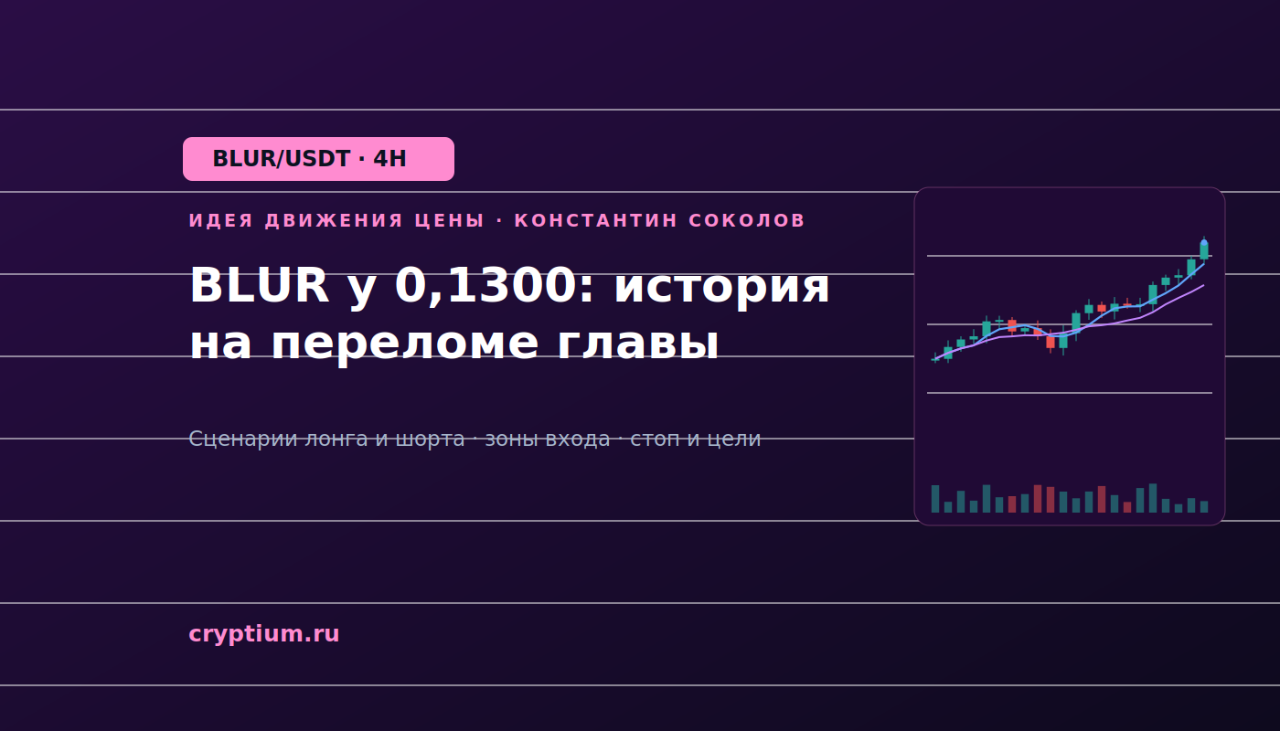 Баннер идеи BLUR/USDT — BLUR у 0,1300: история на переломе главы